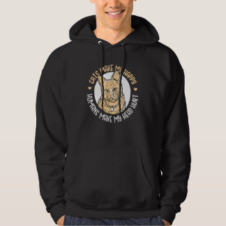 Cats Make Me Happy Humans Make My Head Hurt Hoodie