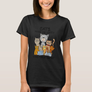 Cats Make Me Happy Humans Make My Head Hurt T-Shirt
