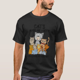 Cats Make Me Happy Humans Make My Head Hurt T-Shirt
