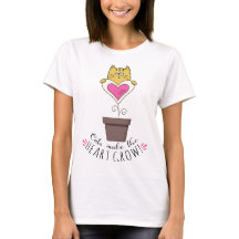 Cats Make the Heart Grow T-Shirt - White
