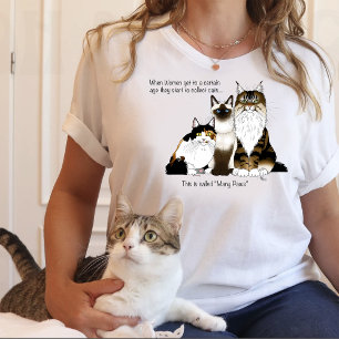 Cats Many Paws Funny Blue Tri-Blend Shirt