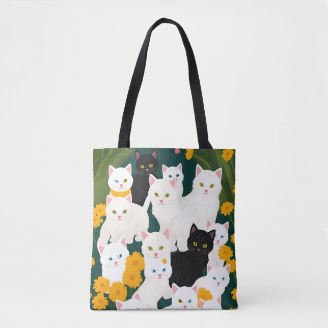 Cats Meet Up Group Tote Bag (Front)