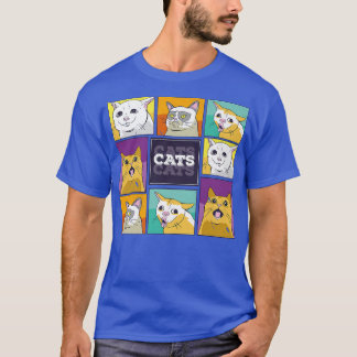 Cats Meme emotions of cats Cute cat For cat lovers T-Shirt