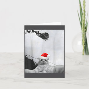 Cats Meme Funny Cat Selfie With Santa Hat Christma Card