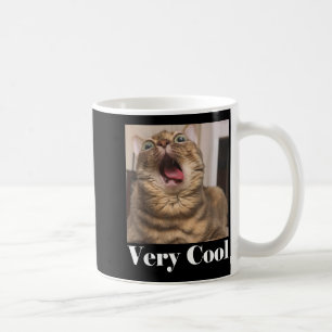 Cats Meme Graphic Silly Cat Humor Funny Cat Very C Coffee Mug