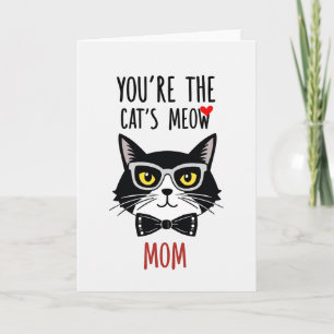 Cats Meow Great Mom Greeting Card