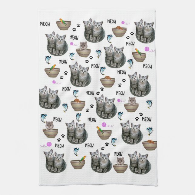 Cats Meow Kitchen Hand Towel (Vertical)