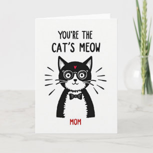 Cats Meow Loving Mom Day Card