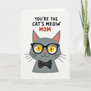 Cats Meow Moms Day Greeting Card