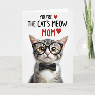 Cats Meow Mothers Day Cute Card