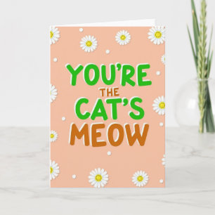 Cats Meow Mothers Day Floral Card