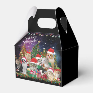 Cats Merry Christmas Light  Favour Box