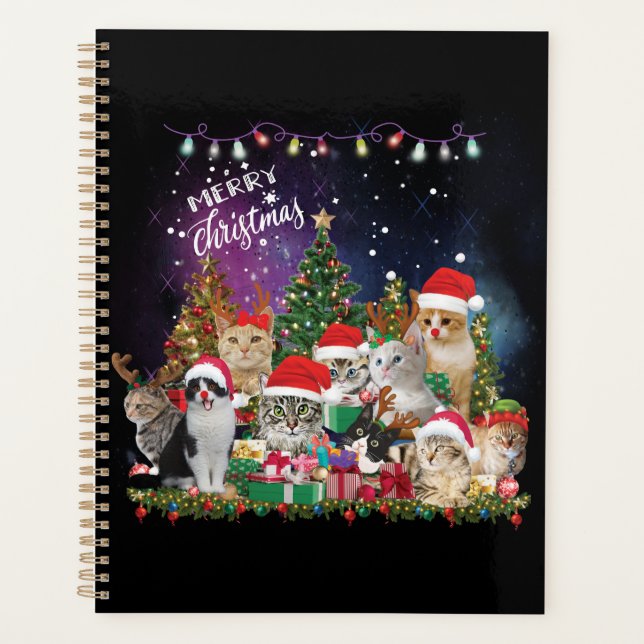 Cats Merry christmas Light Planner (Front)
