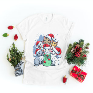 Cats Merry Christmas, Meowy Christmas, Funny Gift T-Shirt