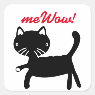 Cat's meWOW Black & White Good Job Sticker