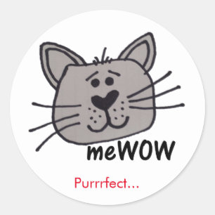 Cat's meWOW Good Job Reward Customisable Sticker