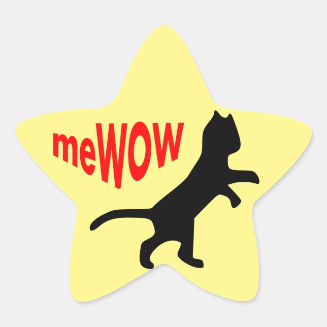 Cat's meWOW Star Great Job Sticker (Front)