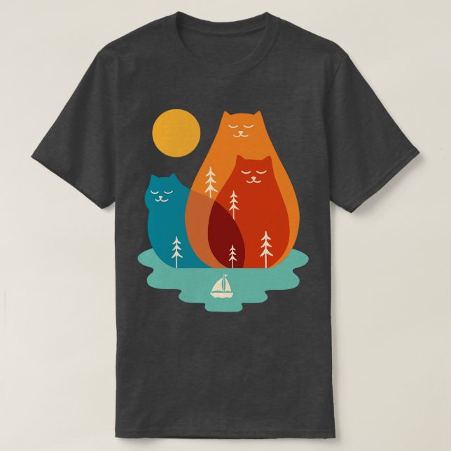 CATS MOUNTAINS SHAPE T-Shirt (Design Front)