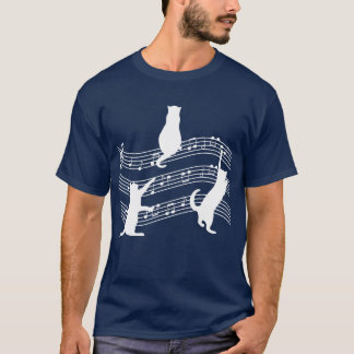 Cats Music Notes T-Shirt