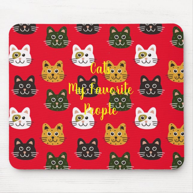 Cats My Favourite People Mouse Pad (Front)