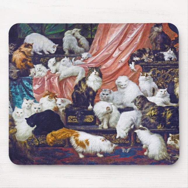 Cats (My Wife's Lovers), Carl Kahler Mouse Pad (Front)