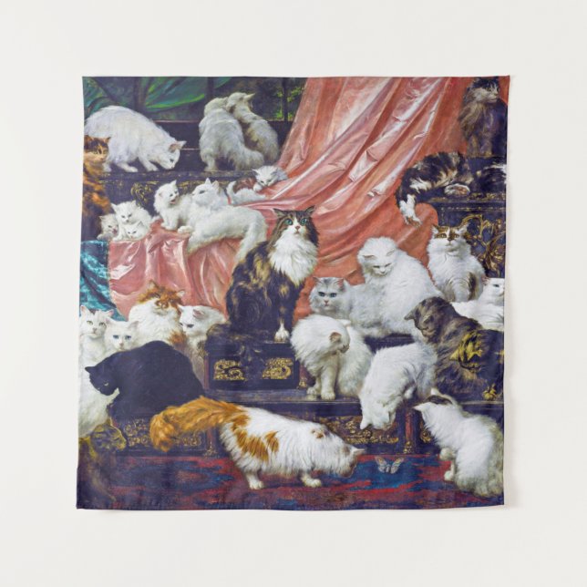 Cats (My Wife's Lovers), Carl Kahler Tapestry (Front)