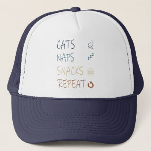 Cats Naps and Snacks The best gifts for cat lovers Trucker Hat