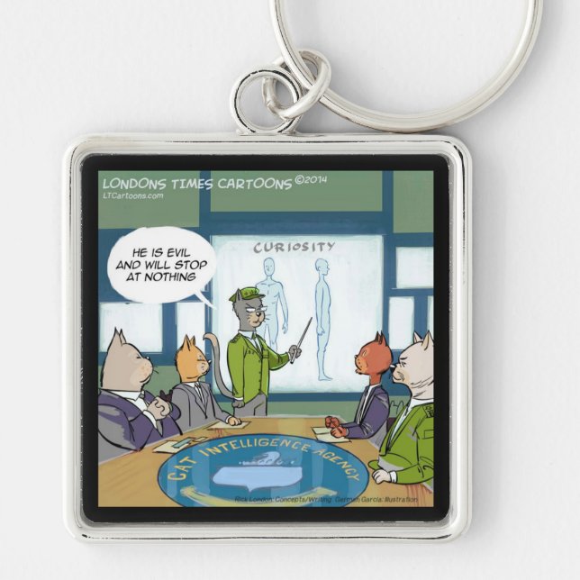 Cats Natural Enemy Funny Key Ring (Front)