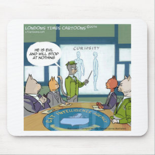 Cats Natural Enemy Funny Mouse Pad