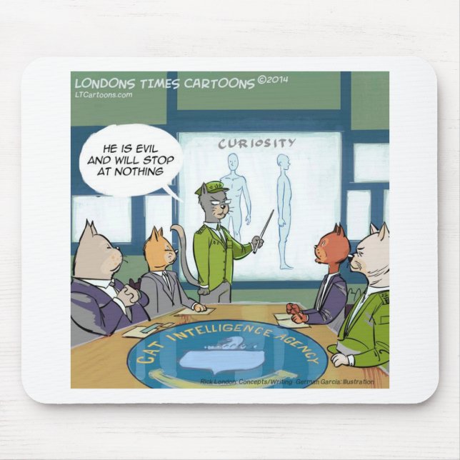 Cats Natural Enemy Funny Mouse Pad (Front)