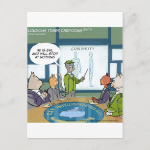 Cats Natural Enemy Funny Postcard