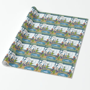 Cats Natural Enemy Funny Wrapping Paper