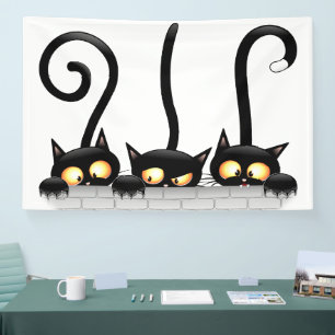 Cats Naughty, Playful and Funny Characters Banner