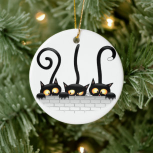 Cats Naughty, Playful and Funny Characters Ceramic Ornament