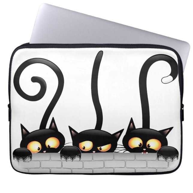 Cats Naughty, Playful and Funny Characters Laptop Sleeve (Front)