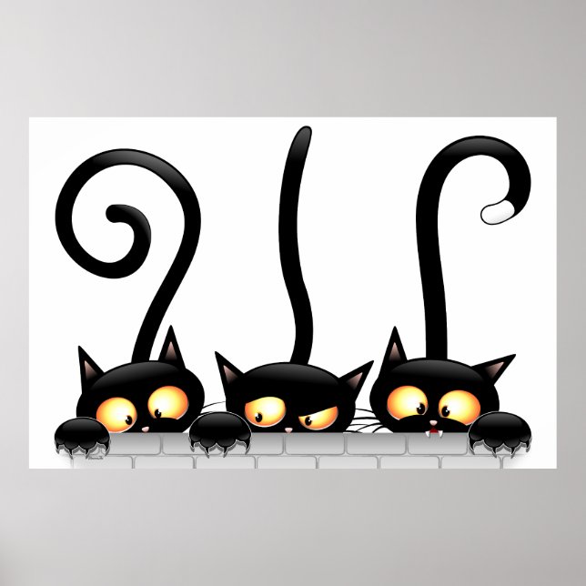 Cats Naughty, Playful and Funny Characters Poster (Front)