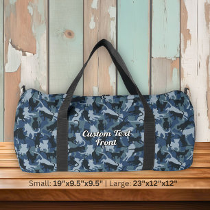 Cats Navy Camouflage Duffle Bag