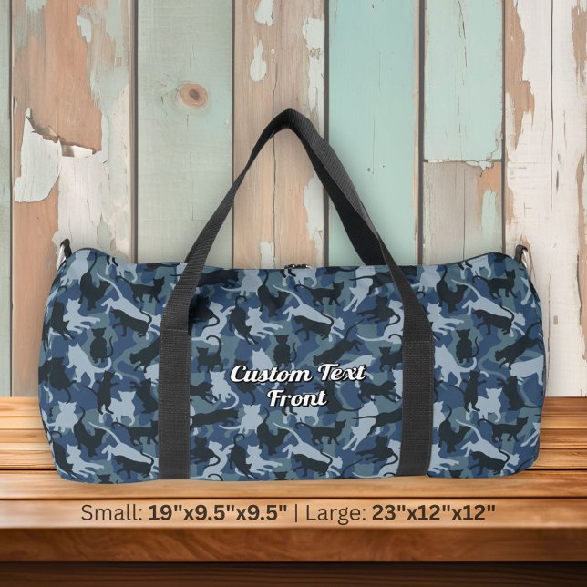 Cats Navy Camouflage Duffle Bag (Creator Uploaded)