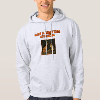Cats & Nighttime Activities – Retro Funny Cat Art Hoodie