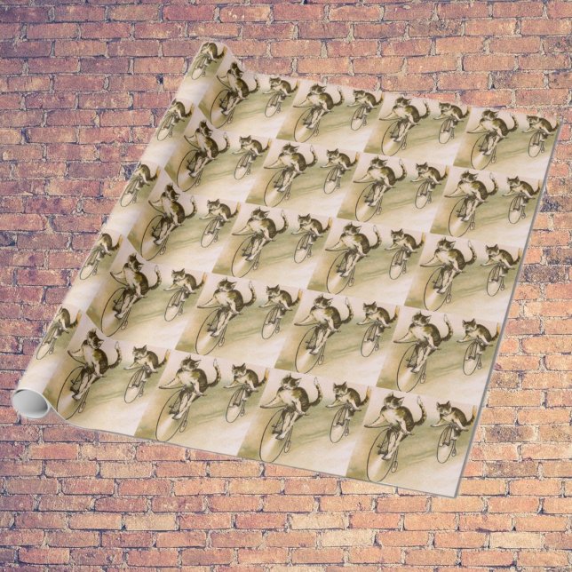 Cats on Bikes Wrapping Paper (Creator Uploaded)