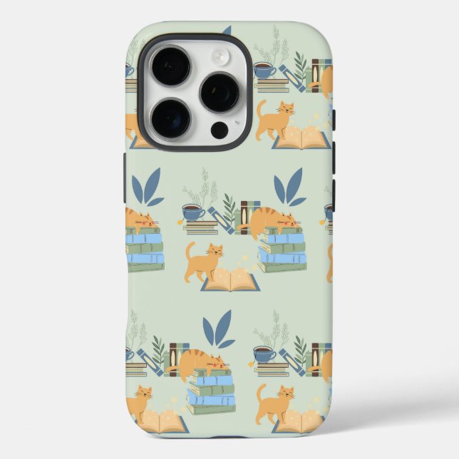  Cats on Books Case-Mate iPhone Case (Back)