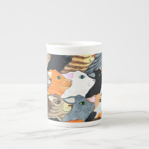 Cats on Parade Bone China Mug