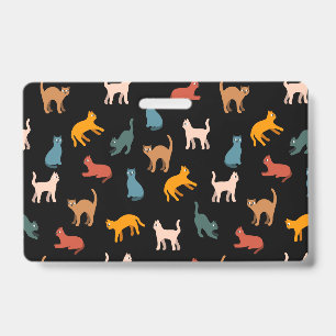 Cats on the black ID badge