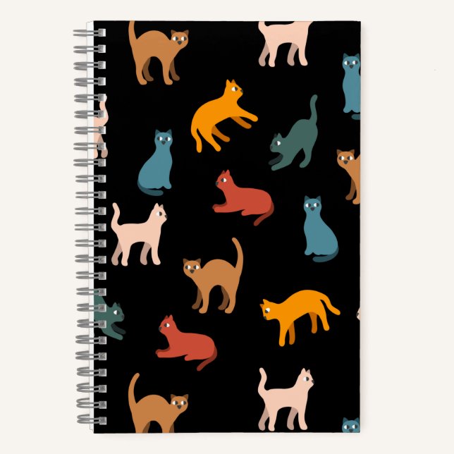 Cats on the black notebook (Front)