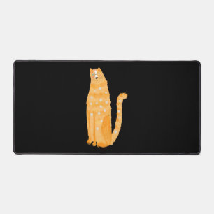 Cats Orange Desk Mat