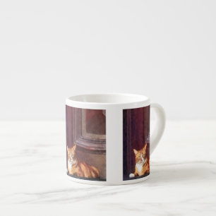 Cats - Orange Tabby in Doorway Espresso Cup