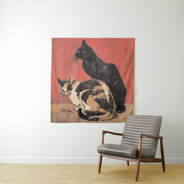 Cats, painting by Theophile Steinlen, Tapestry (In Situ)