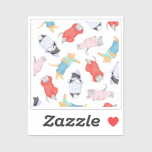 CATS PAJAMAS 2"X2" Vinyl Sticker 