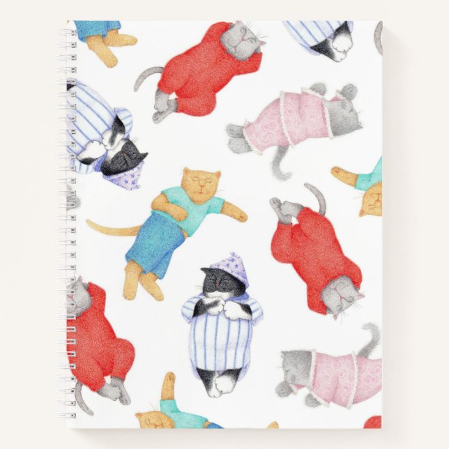 CATS PAJAMAS 8.5"x11" Spiral Notebook (Front)