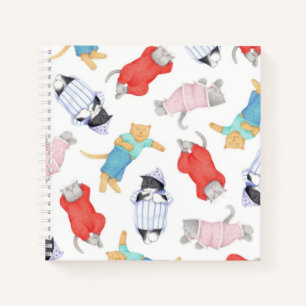 CATS PAJAMAS 8.5"x8.5" Spiral Notebook